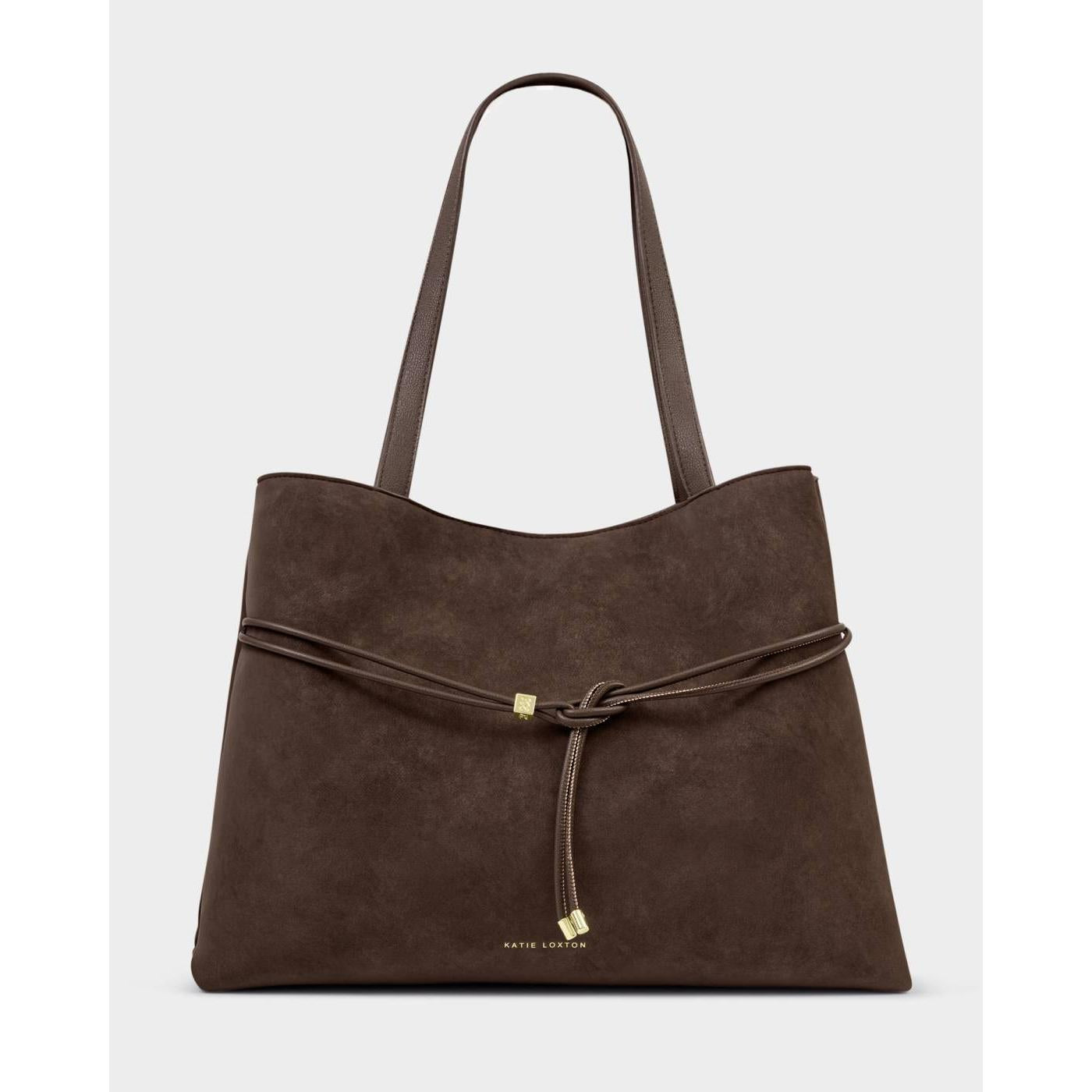Lori Tote Bag | Bitter Chocolate Suedette