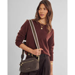 Lottie Crossbody Bag | Bitter Chocolate Suedette