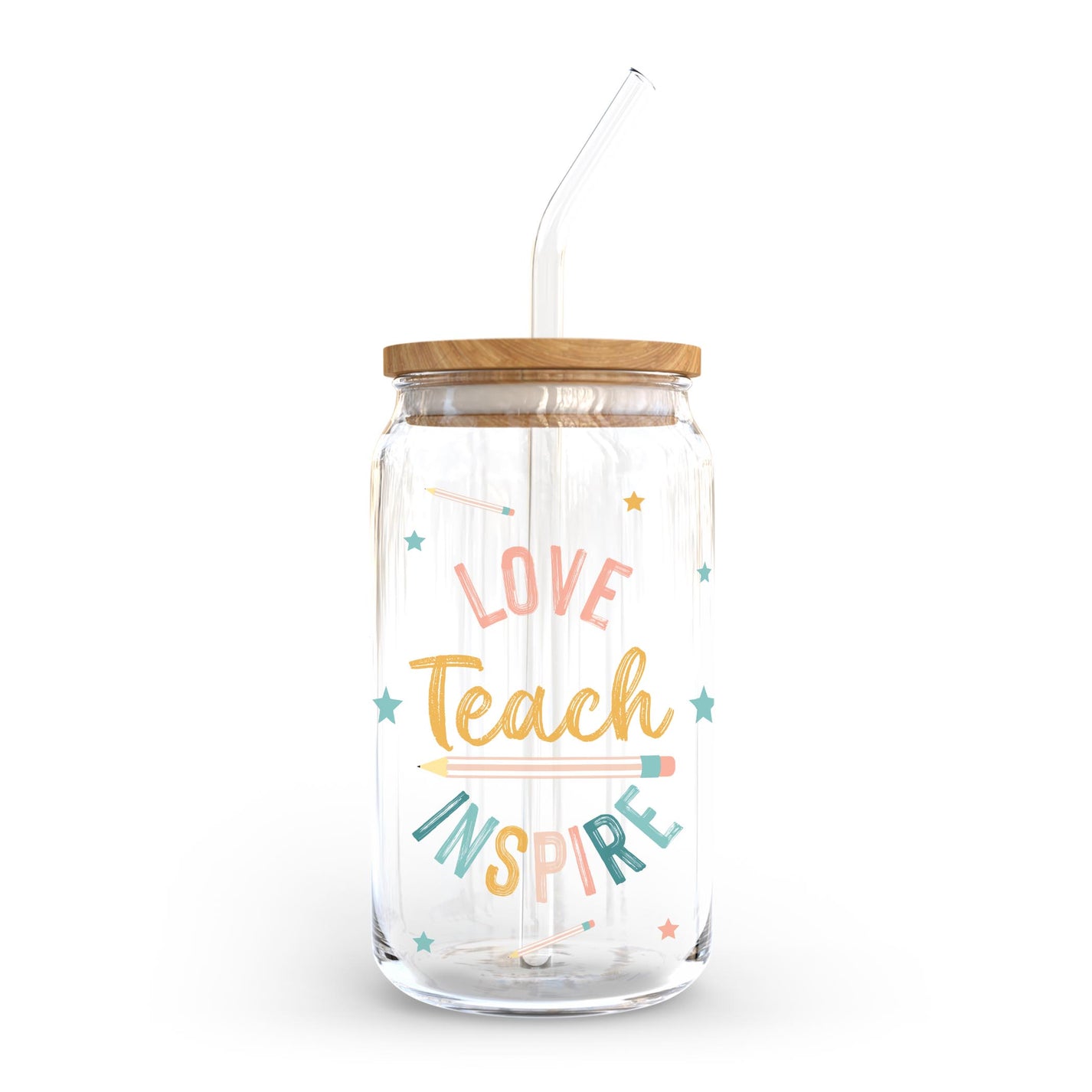 Love Teach Inspire Cold Brew Glass