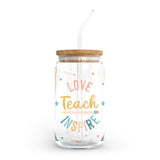 Love Teach Inspire Cold Brew Glass