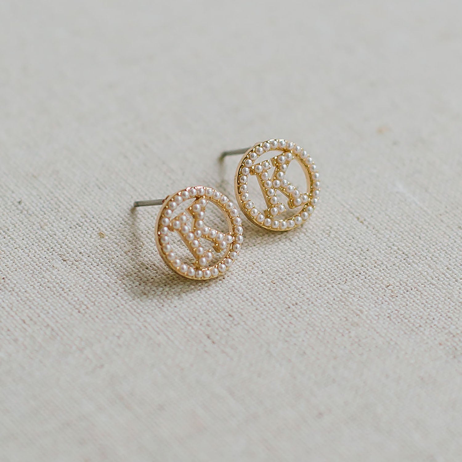 Luna Initial Earrings