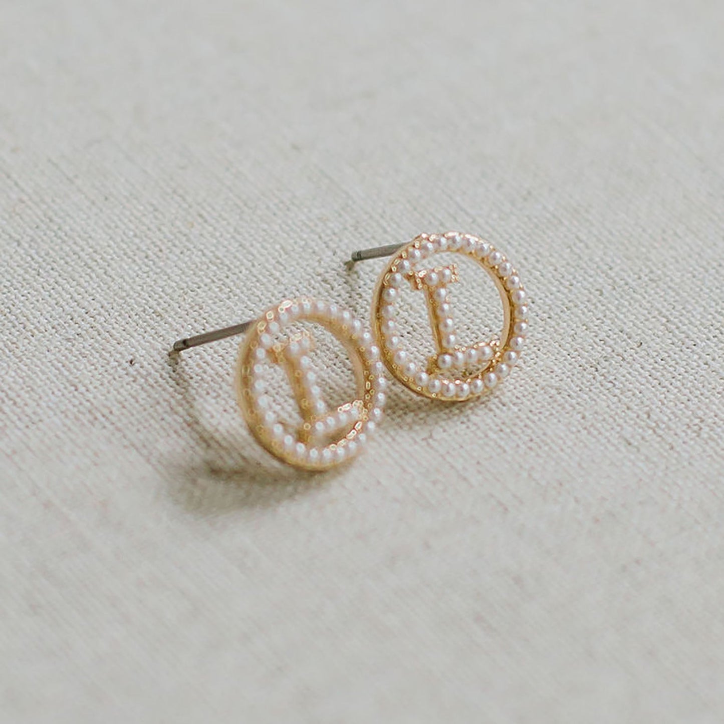 Luna Initial Earrings