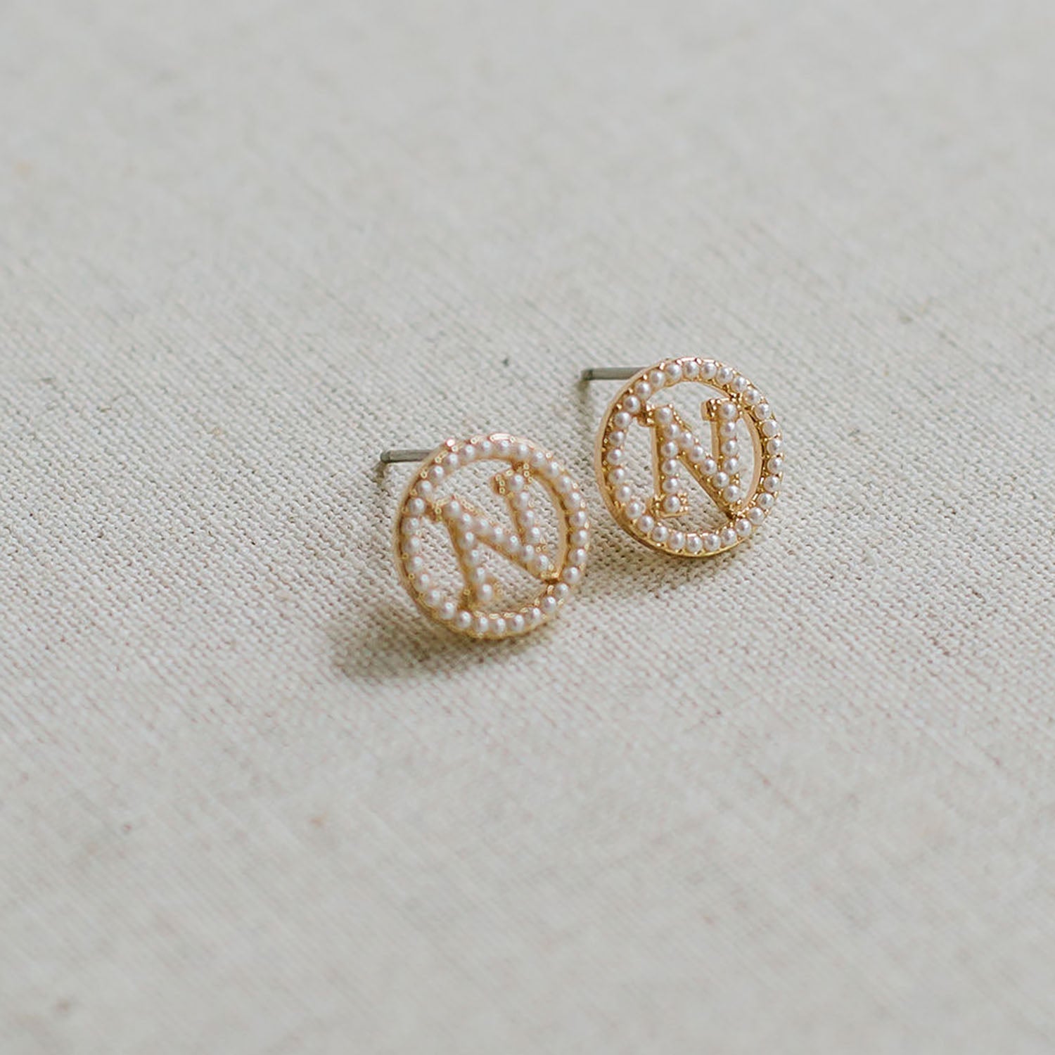 Luna Initial Earrings