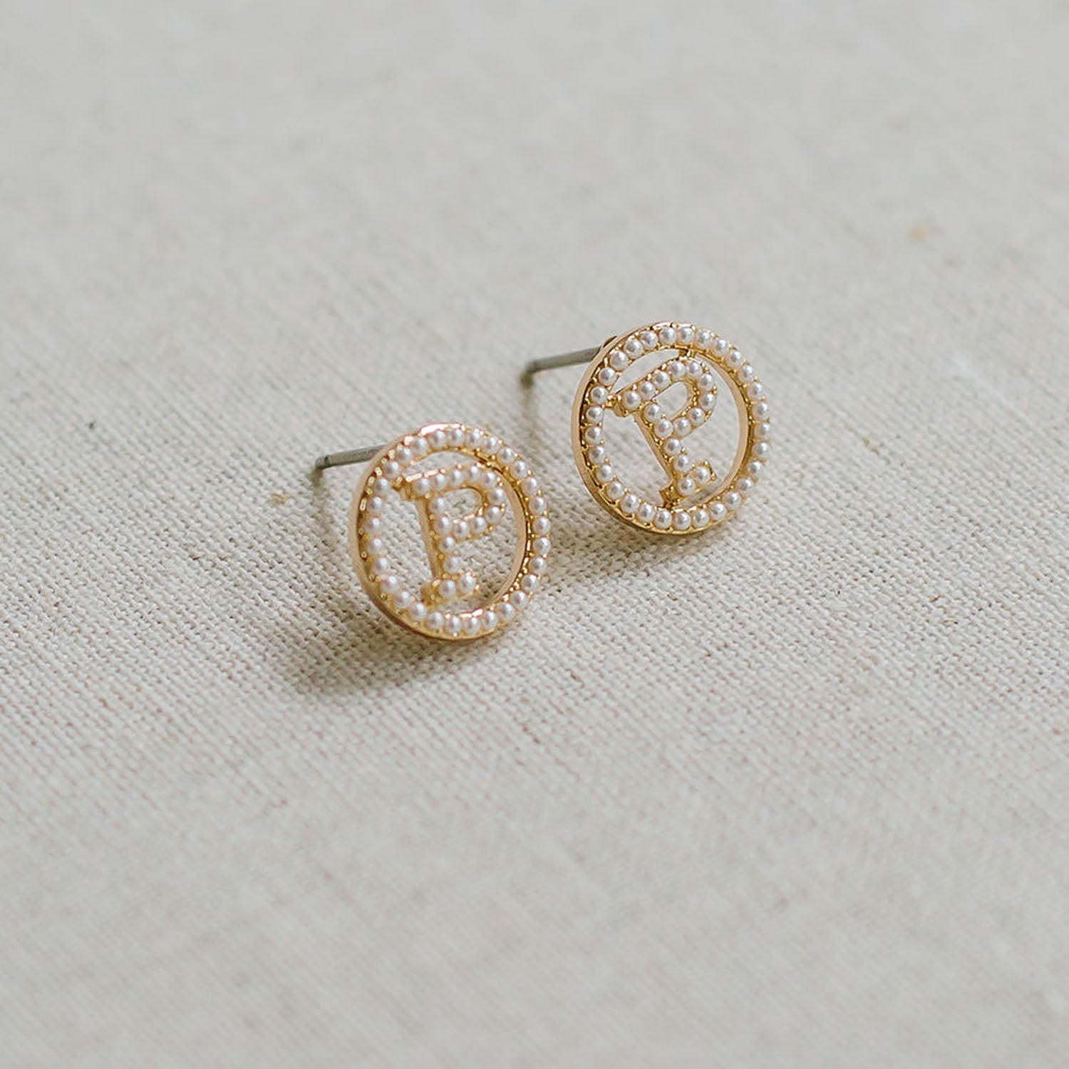 Luna Initial Earrings