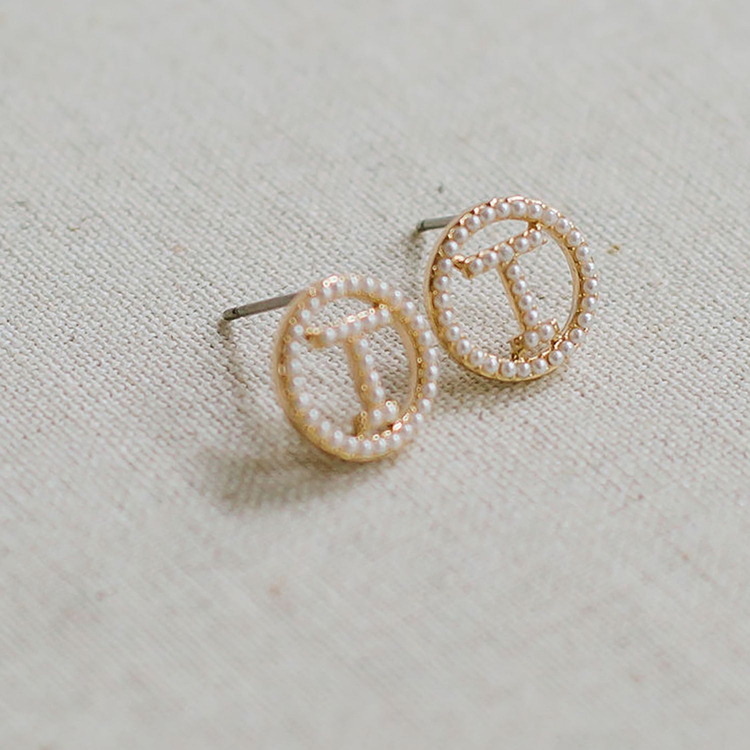 Luna Initial Earrings