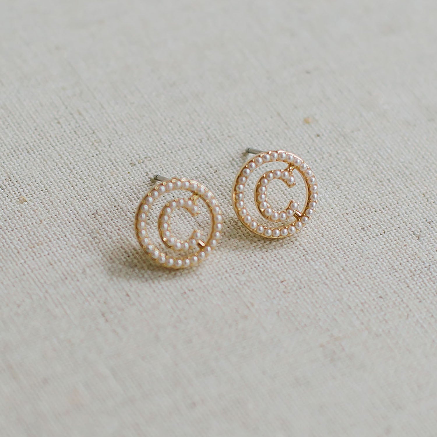 Luna Initial Earrings