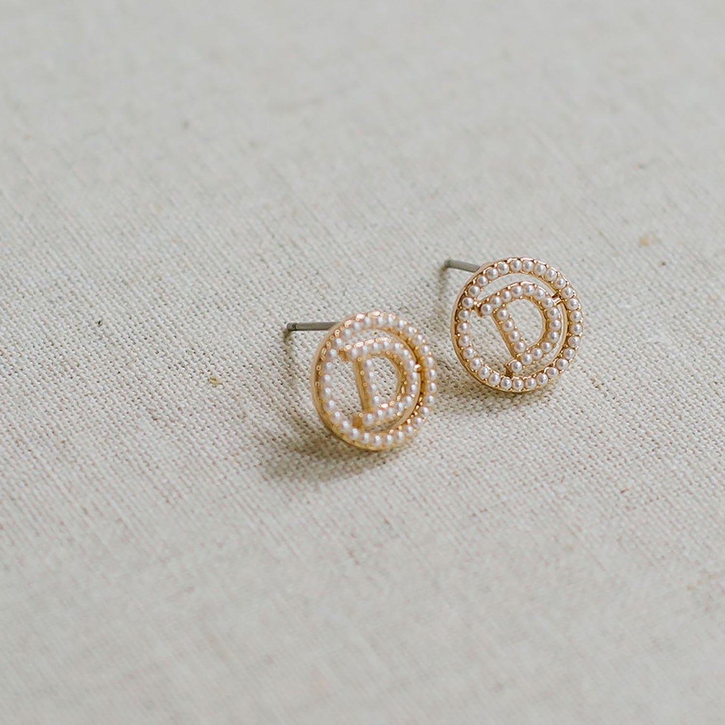 Luna Initial Earrings