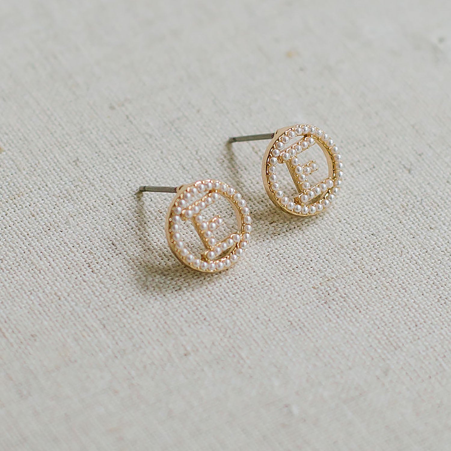 Luna Initial Earrings