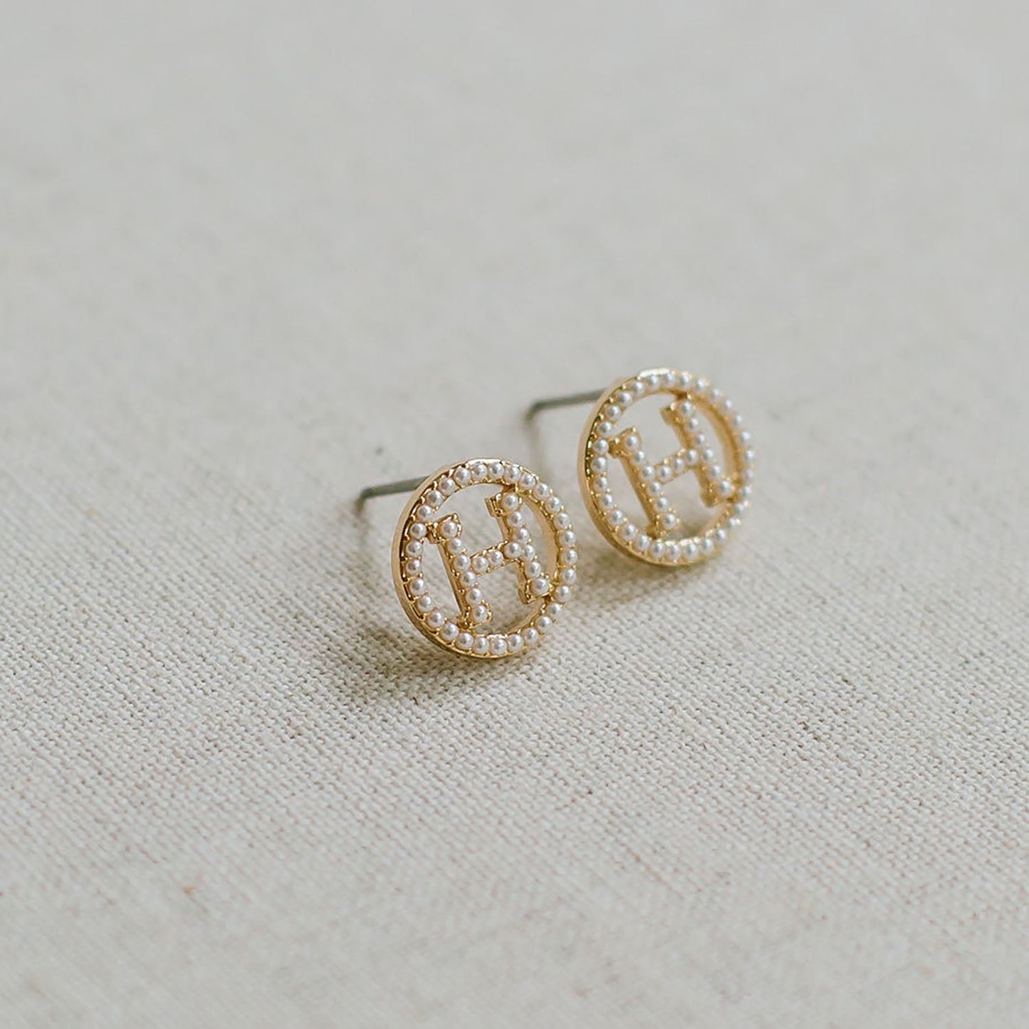 Luna Initial Earrings