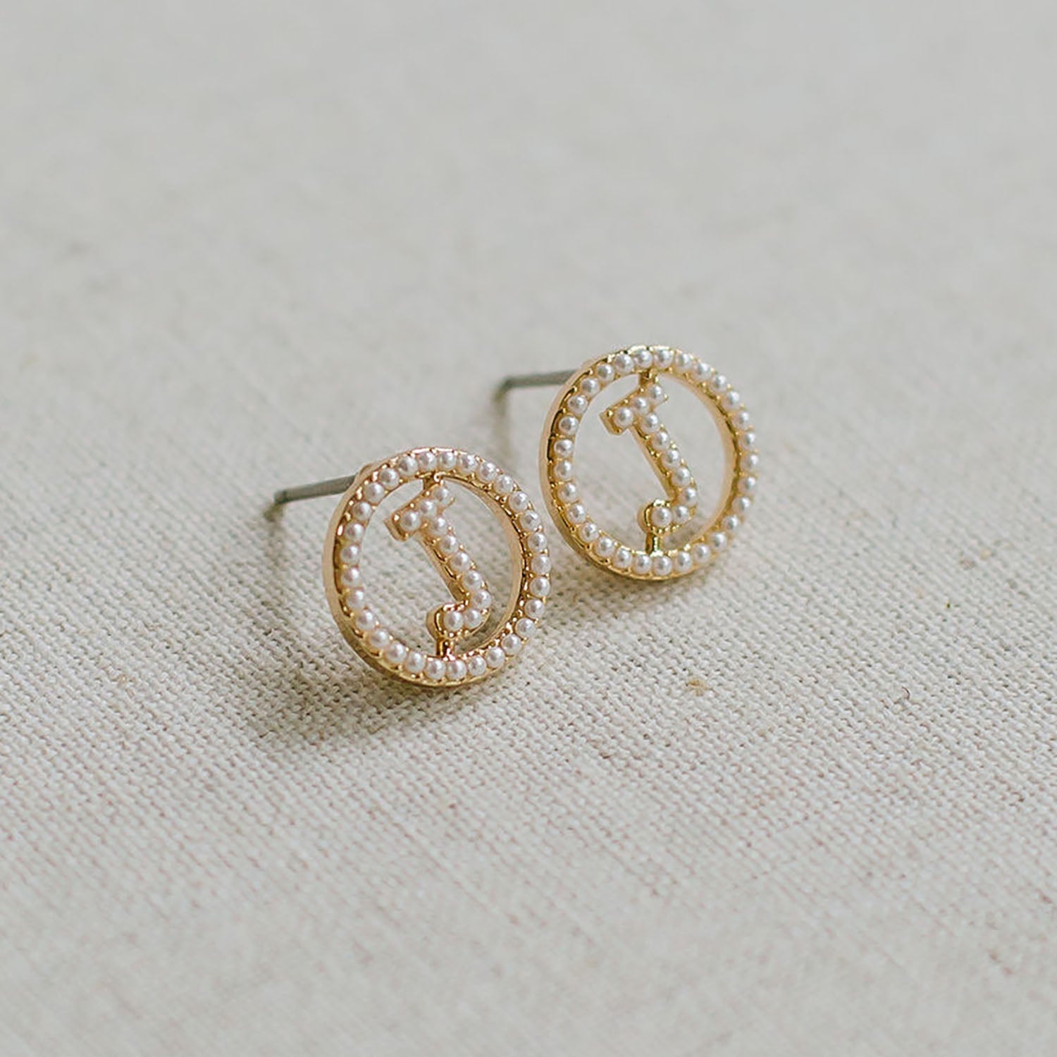 Luna Initial Earrings