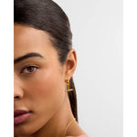 Lustre T-Bar Hoop Earrings | Gold Coated