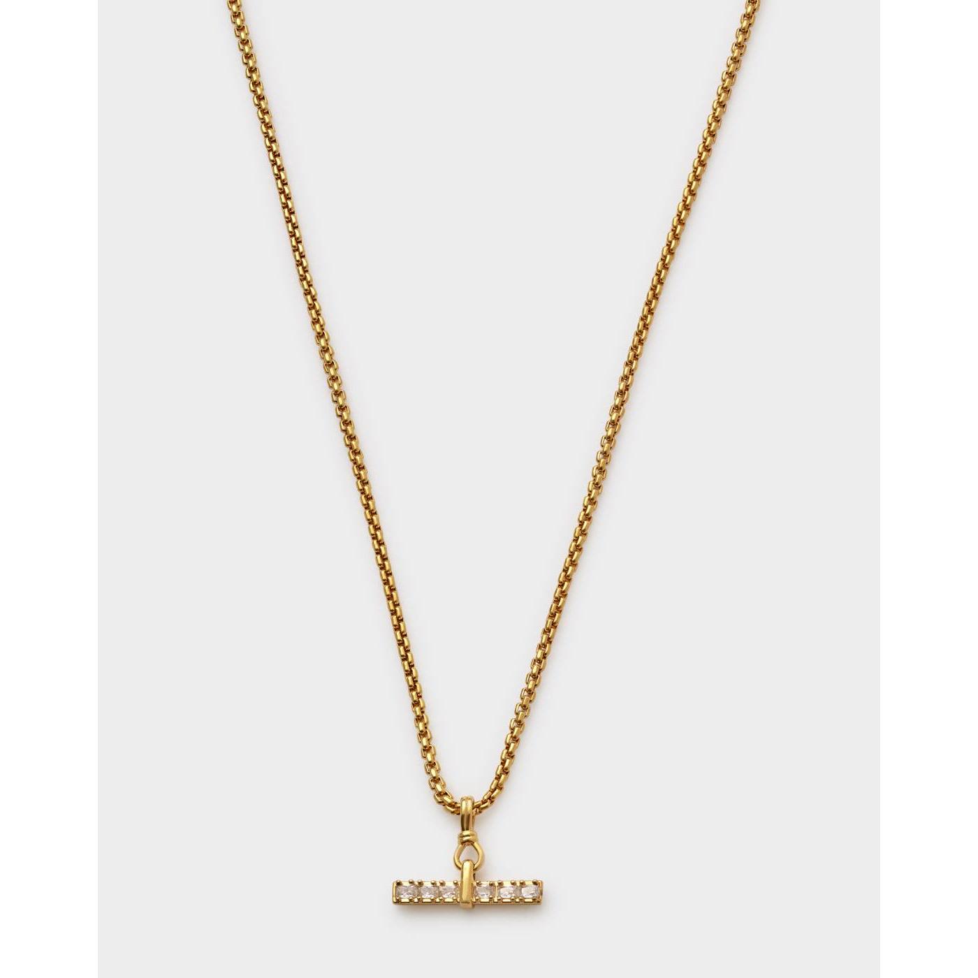 Lustre T-Bar Necklace | Gold Coated