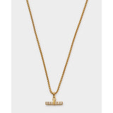 Lustre T-Bar Necklace | Gold Coated