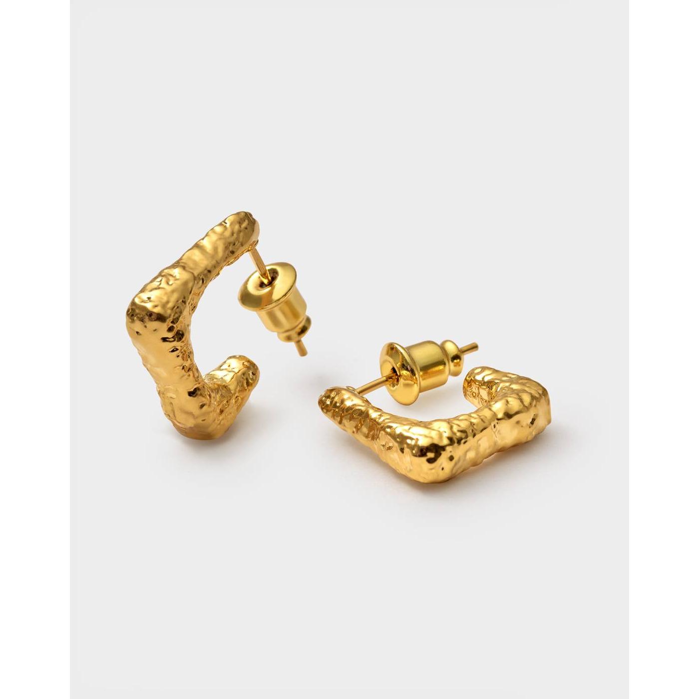 Luxe Lock Hoop Earrings | Gold Coated