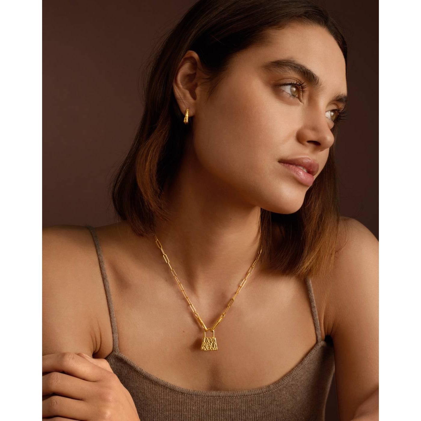 Luxe Lock Necklace | Gold Coated