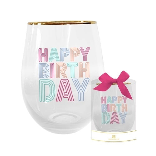 Mary Square Stemless Wine Glass Gift Box