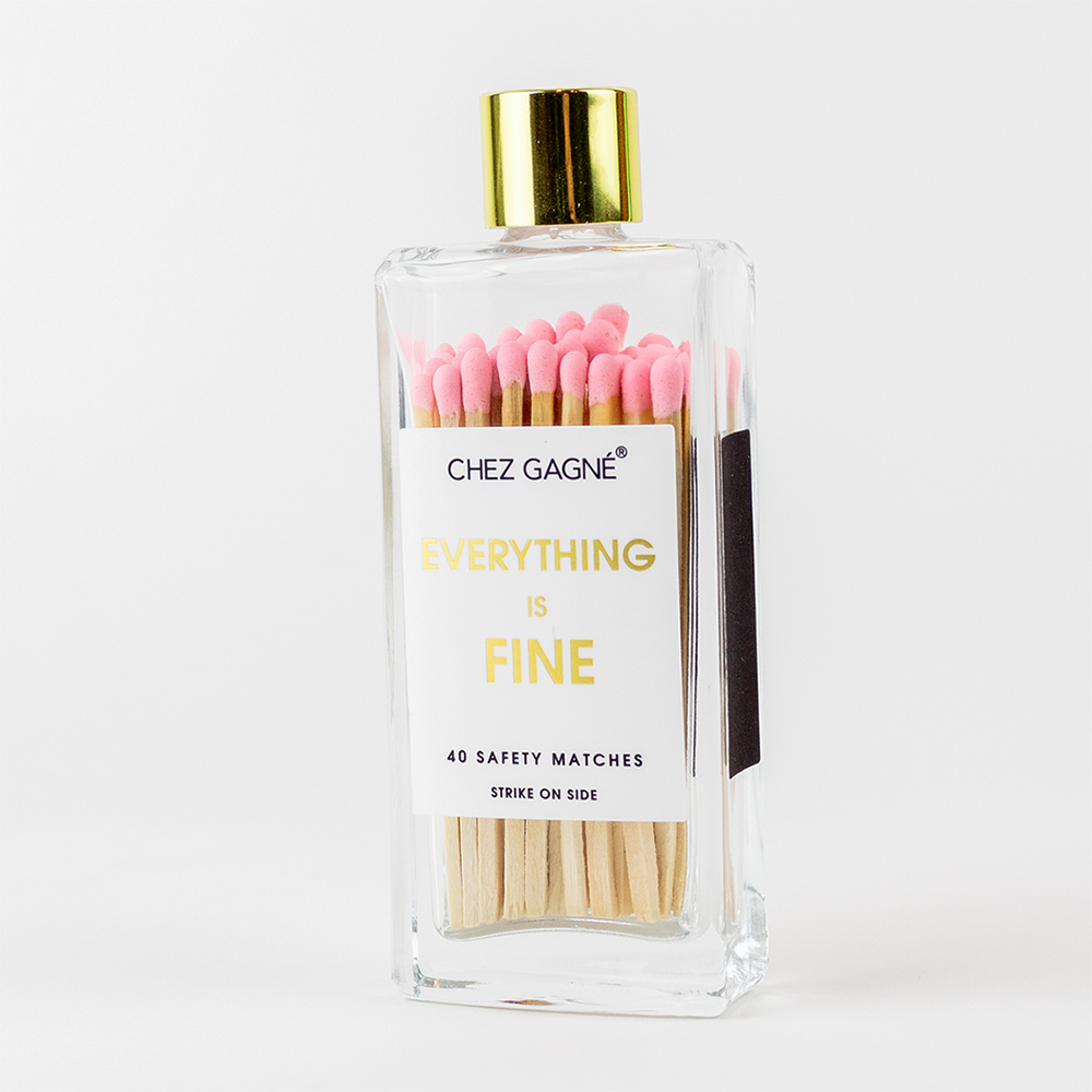 Matches in Glass Bottle- Everything is Fine