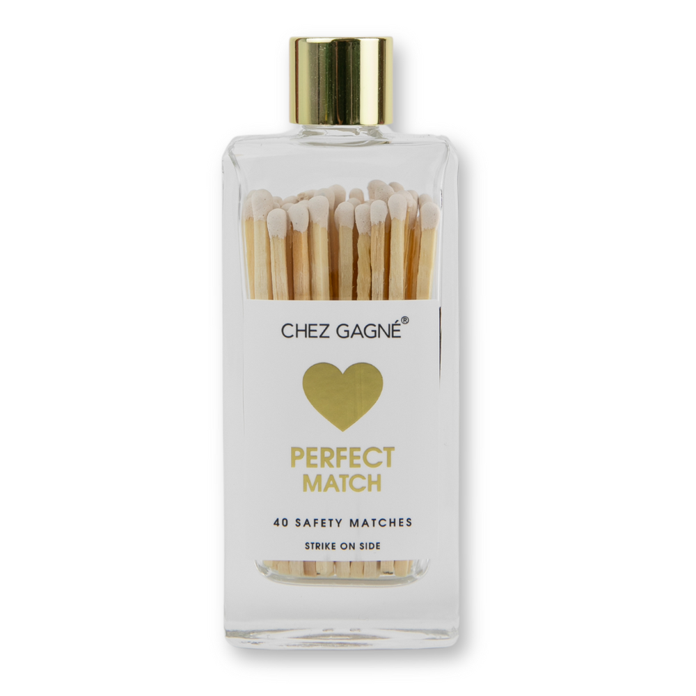Matches in Glass Bottle- Perfect Match Heart