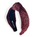 Mauve Leopard Print Knotted Headband