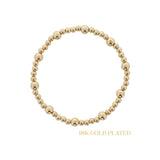 Medium Gold Ball Beaded Bracelet W/ Large Gold Balls