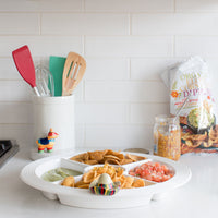 Melamine Divided Dish - Pinstripes