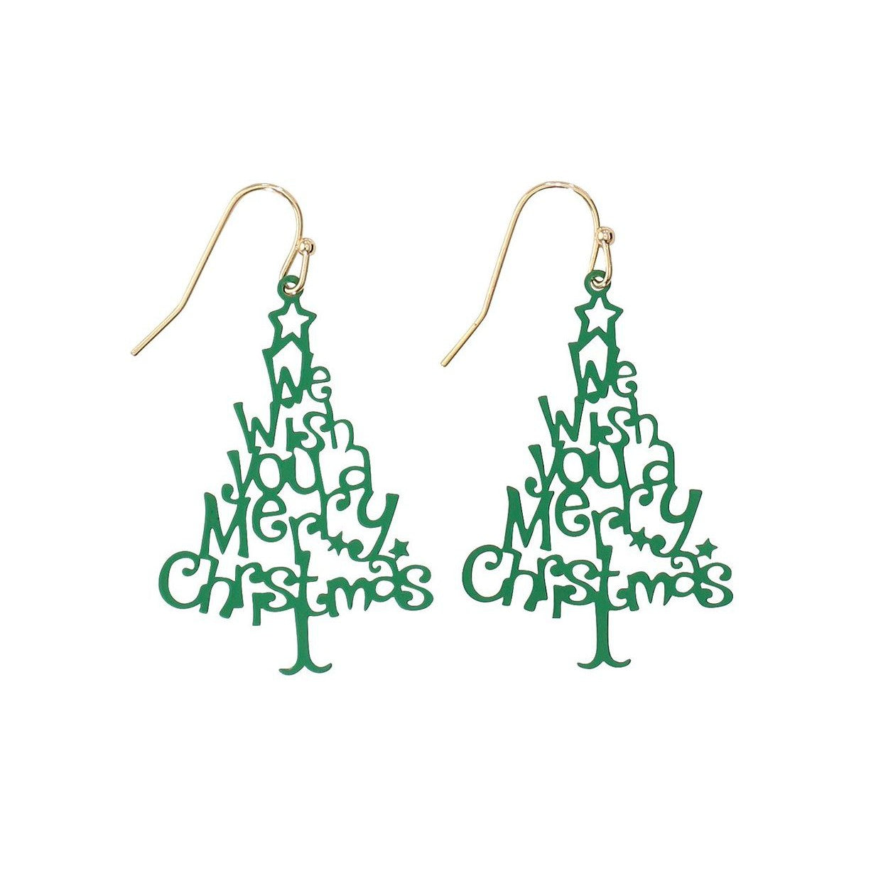 Merry Christmas Trees Earrings