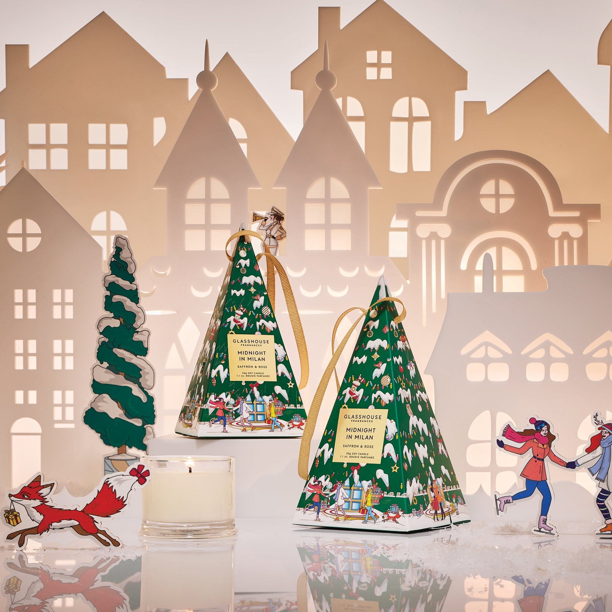 Midnight In Milan Christmas Bauble Candle