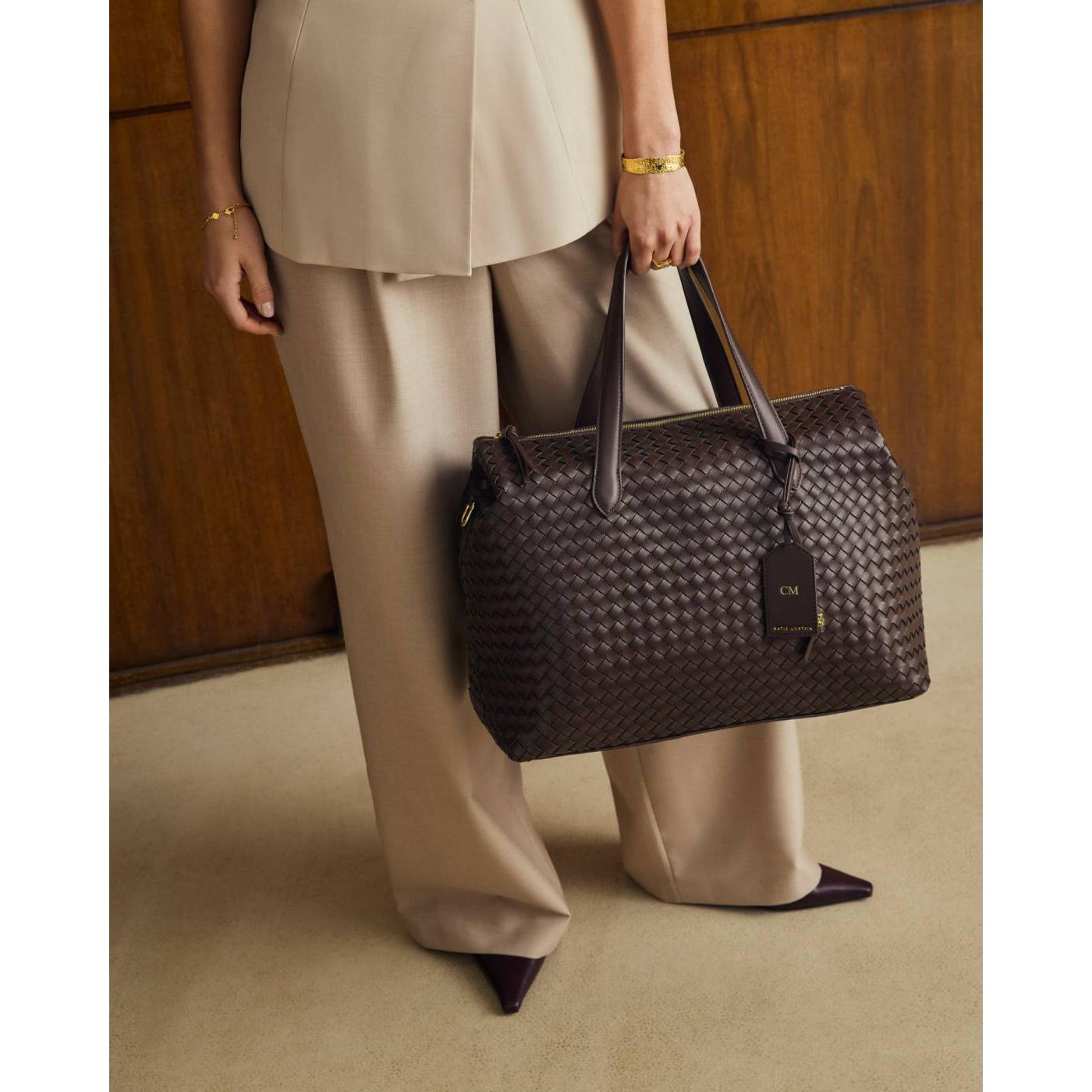 Milan Hand Woven Cabin Bag | Chocolate