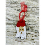 Mississippi Shaped Santa Ornament