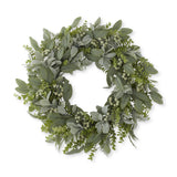 Mixed Green Foliage/Berries Wreath 30"