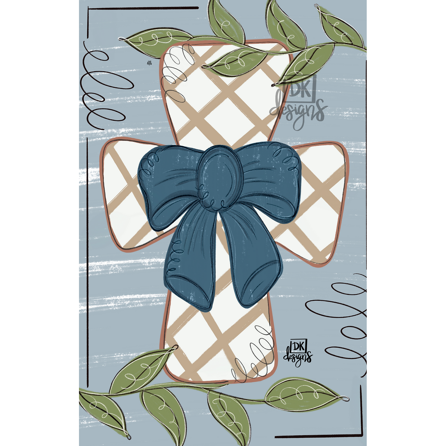 Mocha Cross Glam Flag