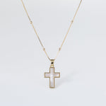 Mother of Pearl Cross Necklace