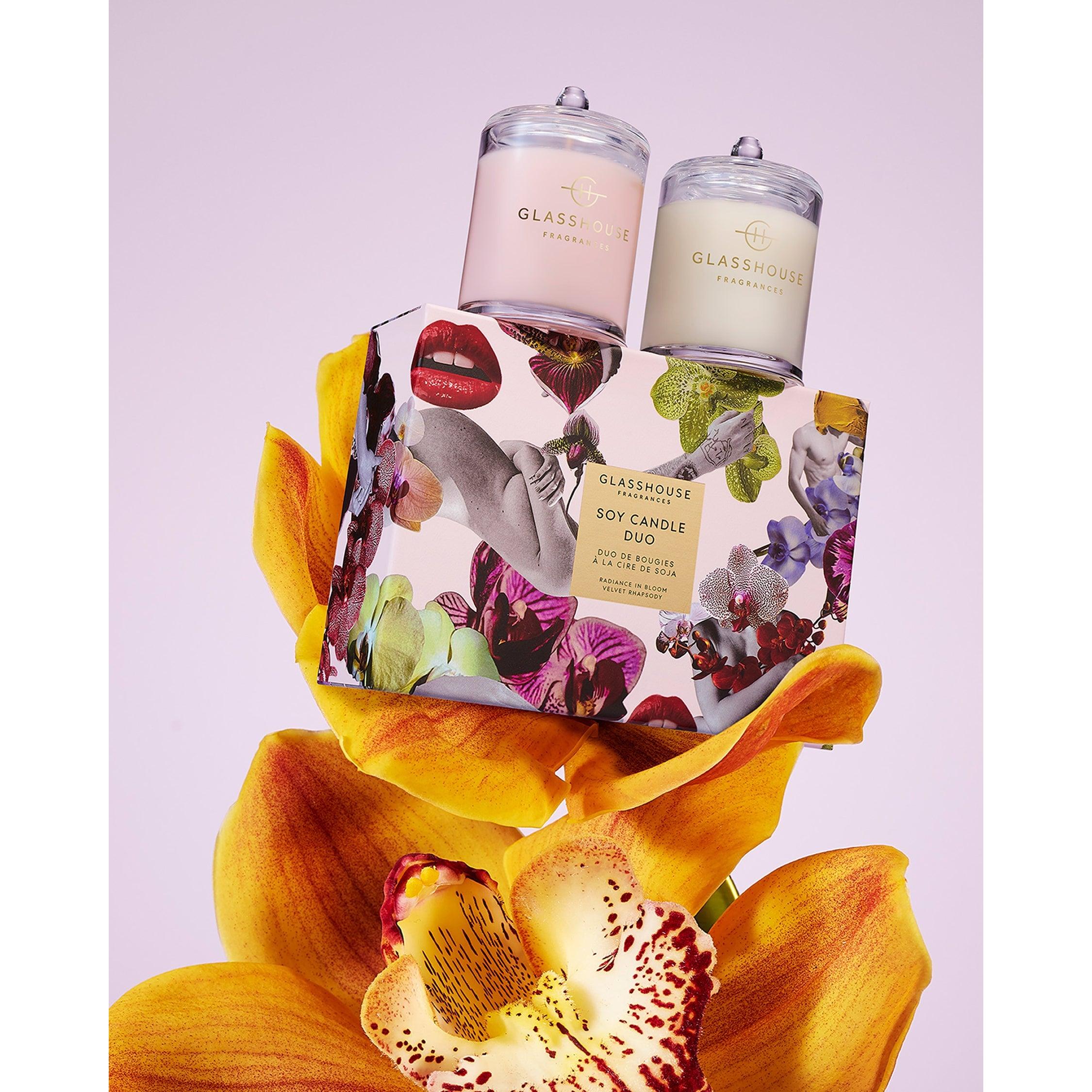 Mother's Day Radiance In Bloom & Velvet Rhapsody Candle Duo - 7.05oz