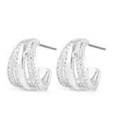 **Multi Row Hoop Earring – Silver - 50927