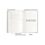 Navy Gingham Heirloom Recipe Book