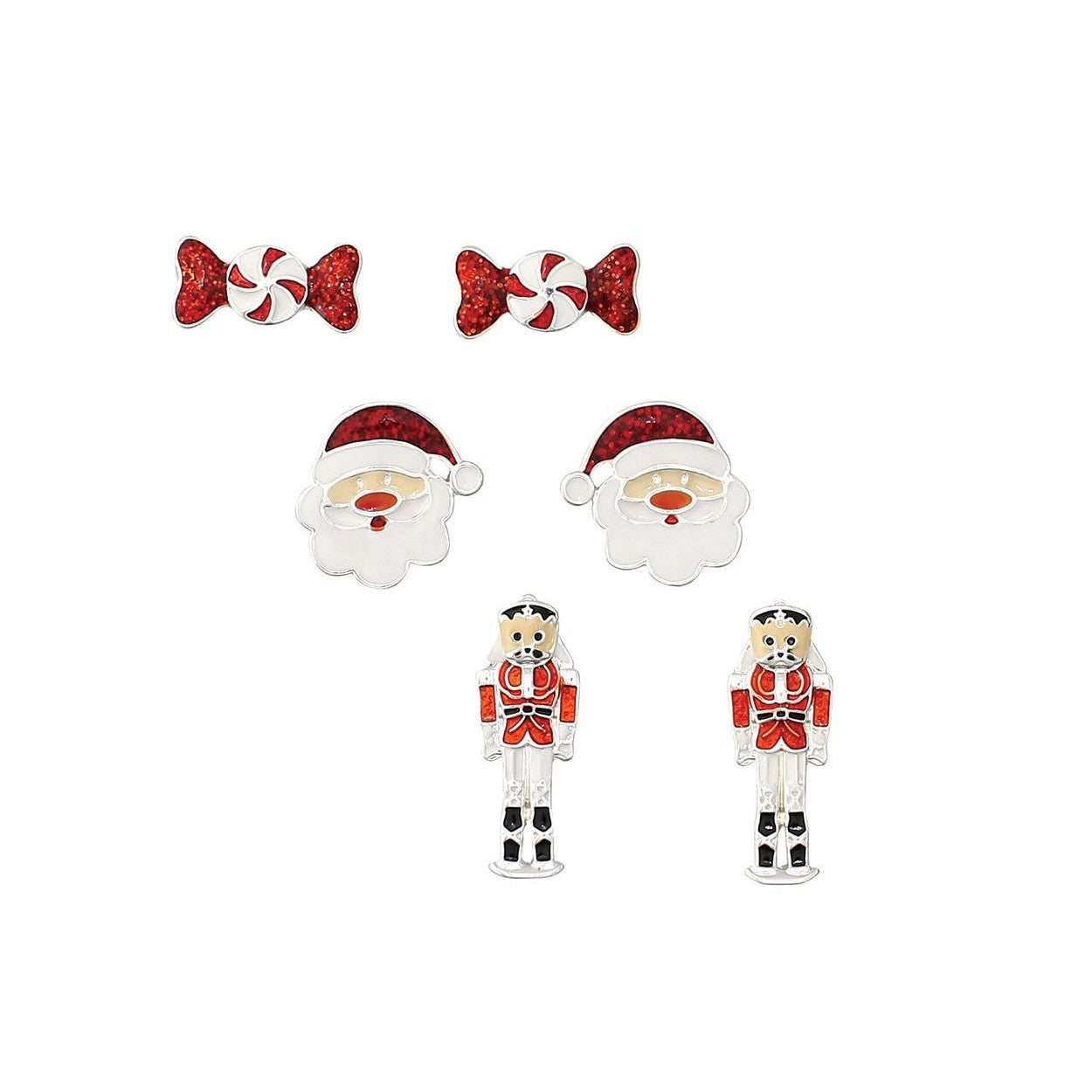 Nutcracker Santa Candy Earrings