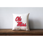 Ole Miss Grunge Logo Pillow