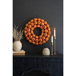 Orange Faux Pumpkin Wreath