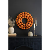 Orange Faux Pumpkin Wreath