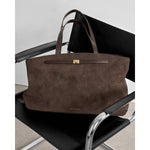 Orin Tote Bag | Bitter Chocolate Suedette