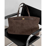 Orin Tote Bag | Bitter Chocolate Suedette