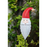 Painted Metal Santa Garden Stake