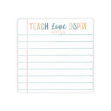 Pastel Teach Love Inspire Notes Glass Tile