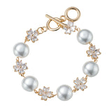 Pearl Blossom Toggle Bracelet