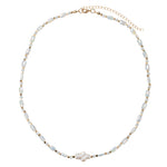 Pearl Cross Beaded Necklace