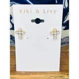 Pearl Cross Studs