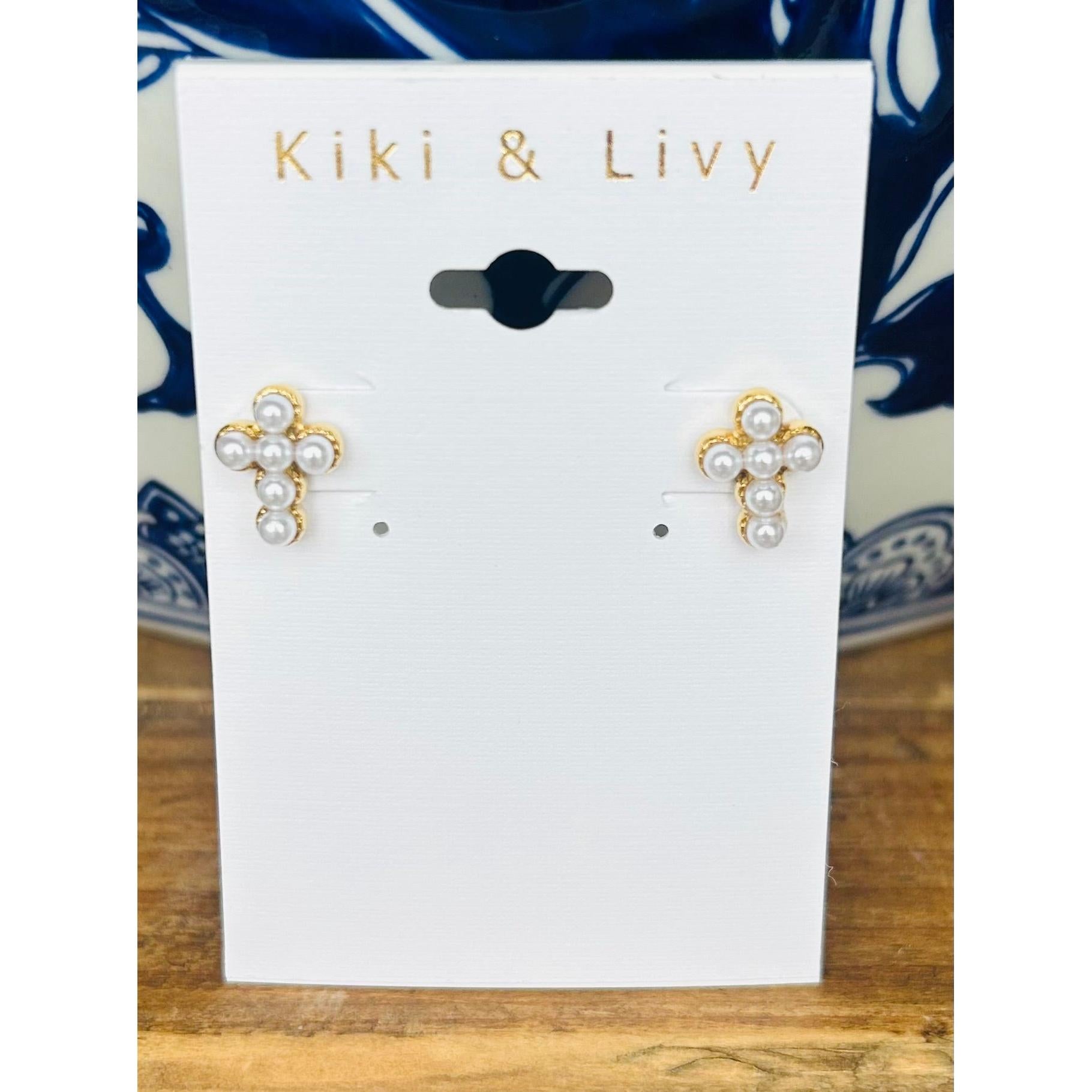 Pearl Cross Studs