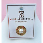 Pearl Stud Drew Scarf Charm