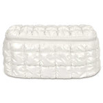 Pearl White Shiny Puffer Cosmetic Case