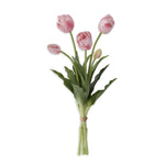 Pink Real Touch Tulip Bud & Bloom Bundle 15"